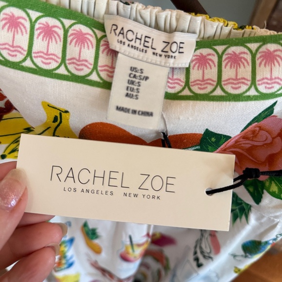 Rachel Zoe Paradisio Linen Tropical Graffiti Maxi Dress Small - Picture 13 of 17